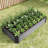 631Ft Metal Raised Garden Bed In Black, Ideal For Outdoor Plants, Vegetables, And Flowers, Corrugated Iron, Supports Soil Drainage Well Rectangle Planter Garden, Suitable Flowers With - Rust Coating,-1389654666-1389654664