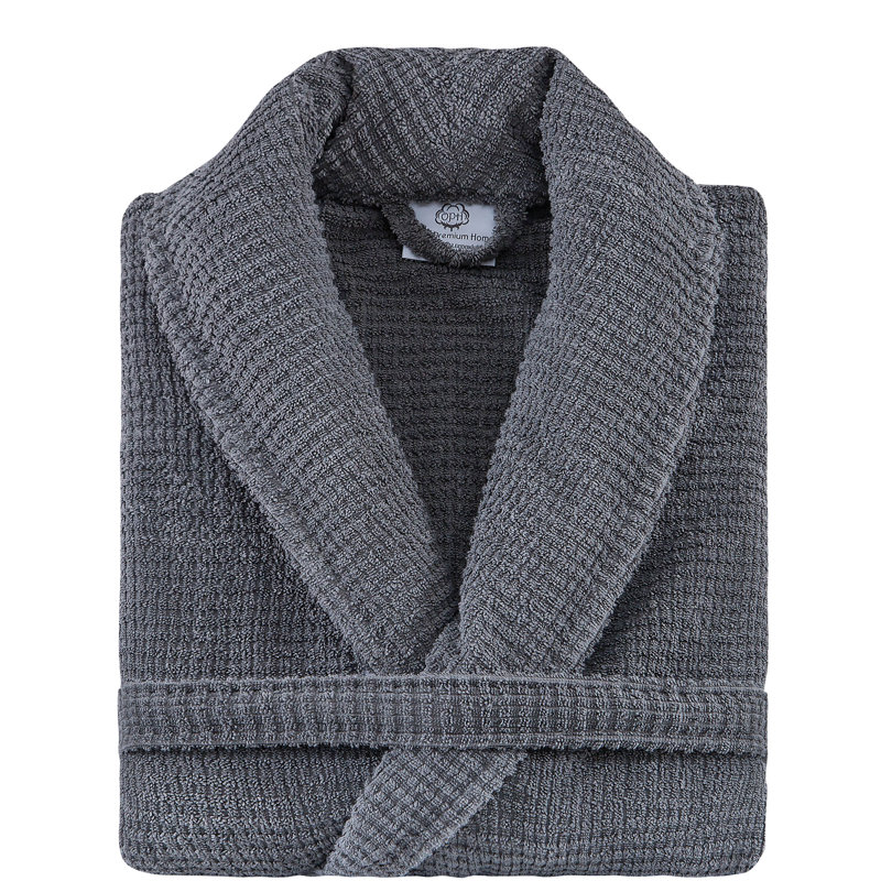 Peignoir 100% coton éponge, S, Gris