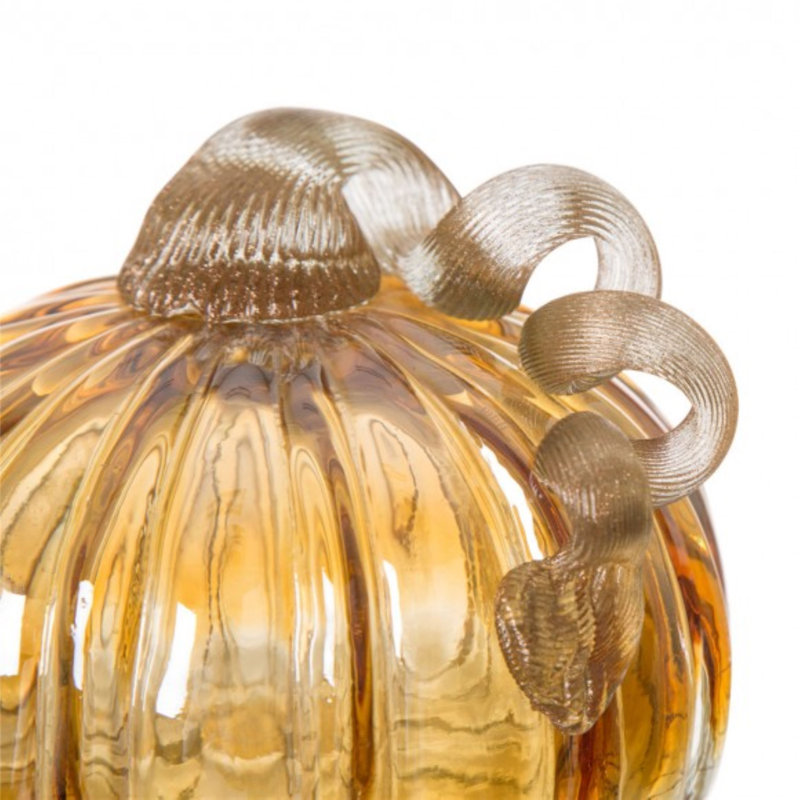 Citrouille en verre grésiller, Orange