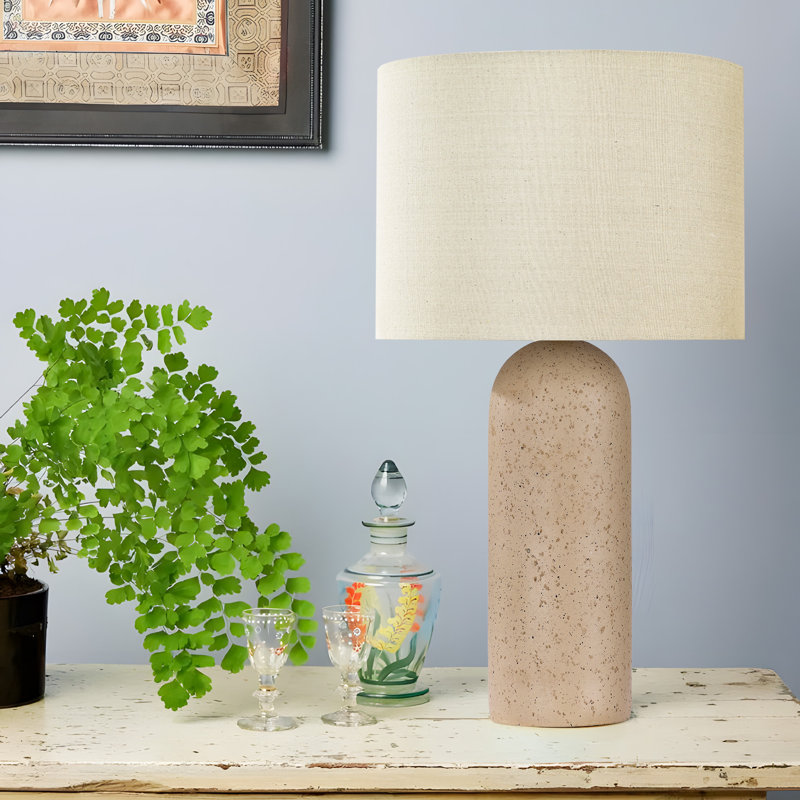 Kurtina 26.77" H Ceramic Table Lamp, Soil