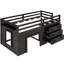 Lit mezzanine simple avec tablette de finition et collection d'armoires - Taille solide et pratique pour maximiser l'espace-1401287268