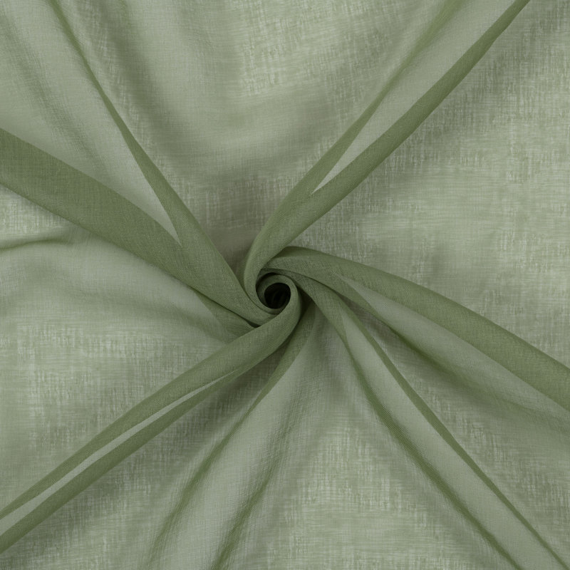 Paire de rideaux transparents avec œillets Amarely, Vert, L 52 po x L 96 po