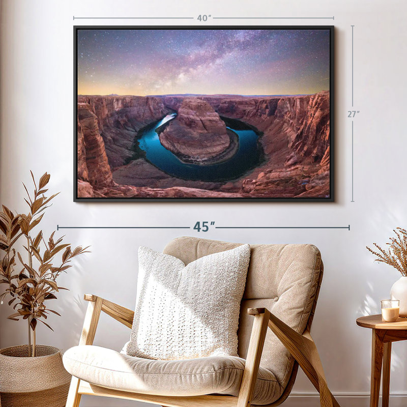 Impression sur toile de ciel étoilé Horseshoe Bend, H 27 po x l 40 po