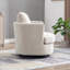 Fauteuils pivotants d'appoint, fauteuil demi-tonneau moderne en chenille beige pour la maison