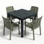Plastic Patio Dining Set Table,