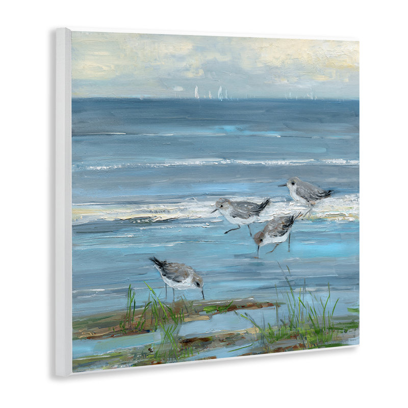 «Stepping Sandpipers Grazing», art mural par Sally Swatland