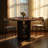 47.24" Round Dining Table (serves 2–4) With Two Dining Chairs Blends Modern And Farmhouse Styles, Featuring A Double-tiered Storage Shelf, Suitable For Dining Rooms Or Living Spaces.walnut
