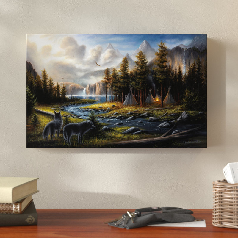 « wild america », reproduction d’impression sur toile tendue, H 12 po x l 19 po