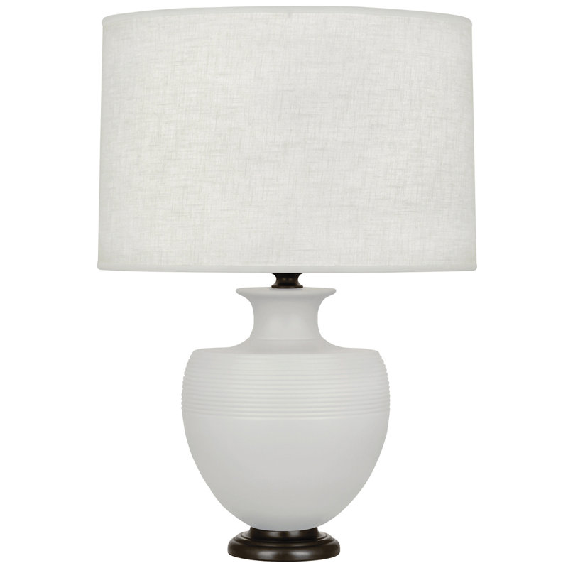 Atlas Table Lamp, Matte Dove/Deep Patina Bronze