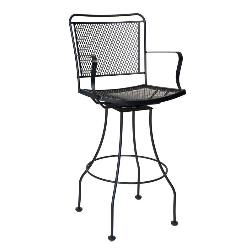 Tabouret de bar pivotant, Blanc mat