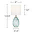 Lampe de table en verre Alhena