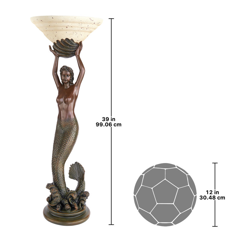 Goddess Offering Mermaid Torchiere Lamp