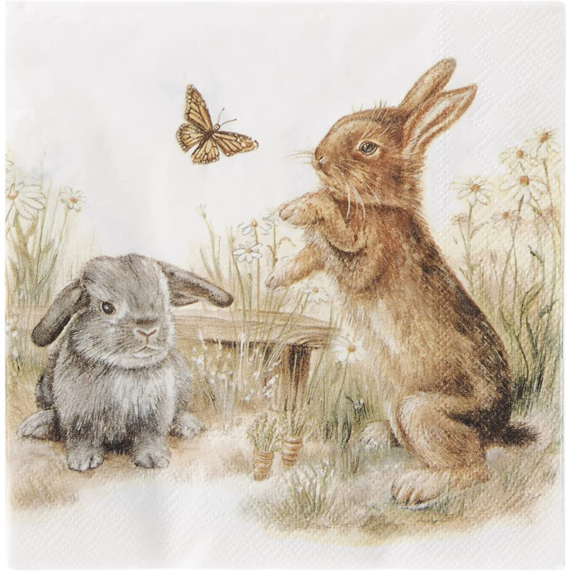 Serviettes Bunny and Clyde pour 20 personnes