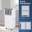 4-In-1 Fast Cooling Portable AC Unit with Remote Control, 24H Timer & Energy Saving Mode for Bedroom or Small Rooms, 8,000 BTU (White)