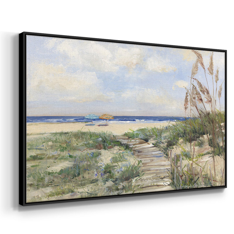 Summer Seas, reproduction d'art sur toile, H 27 po x l 41 po x P 2 po, Cadre noir