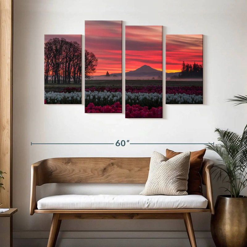 Alvord Tulip Field Sunset, 32"H x 52"W