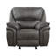 Chaise berçante inclinable moderne et contemporaine en microfibre polie 44,5 po Lineham-306192969-296024527-280001725