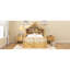 Lit double pleine grandeur en bois avec tablette de rangement pour tête de lit, naturel-130430089-130430092