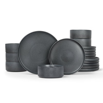 Piece Stoneware Dinnerware Set - Service for 6