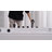 71 In. Alcove Whirlpool Air Combination Bathtub Rectangular Bath With Left Drain - Black Tub Filler In White