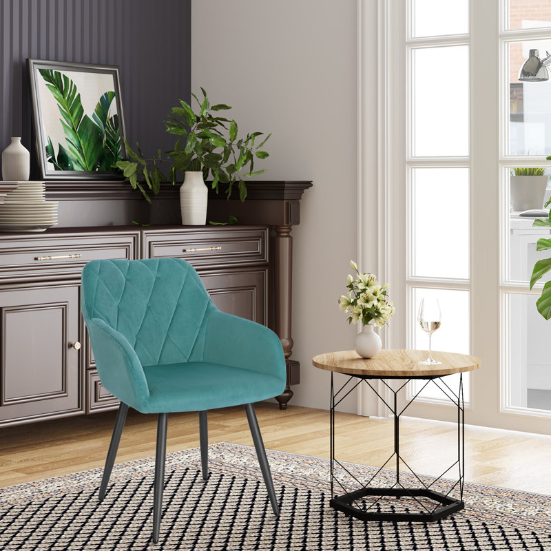 Alvion Upholstered Dining Chair, Turquoise