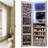 47.2 In. Led Hanging Jewelry Armoire Organizer Cabinet With Full Length Mirror-918217168