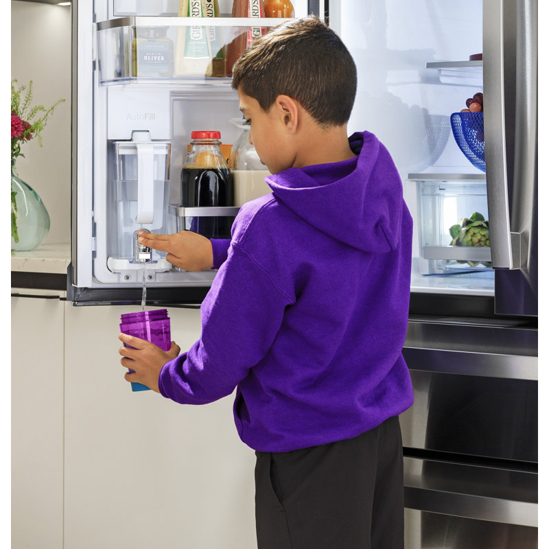 GE Profile ENERGY STAR 23.2 Cu. Ft. Smart Counter-Depth Fingerprint Resistant 4-Door French-Door Refrigerator With Dual-Dispense Autofill Pitcher