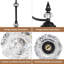 Lustre rétro en cristal noir avec lumières, hauteur réglable, à intensité variable, pour salle à manger, îlot de cuisine, salon, salle de bain, bureau-354796845-354796846