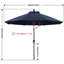 Parasol de patio en oléfine 9 pi 9 pi-681813085