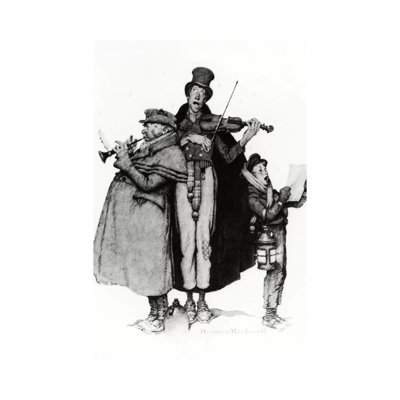 Carolers by Norman Rockwell - Wrapped Canvas Painting