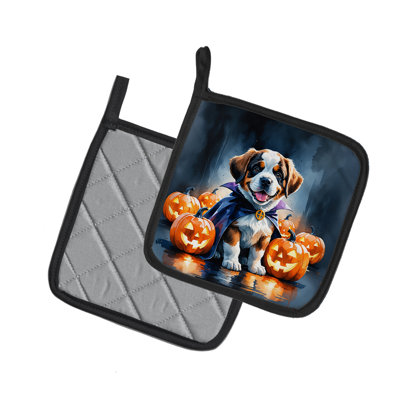 Paire de porte-pots d'Halloween Saint-Bernard