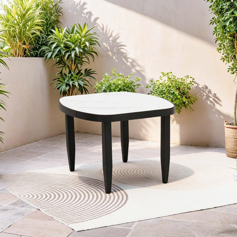 Table d'appoint Modern Modern Elegance Arc, 18.11" H x 23.62" W x 23.62" D