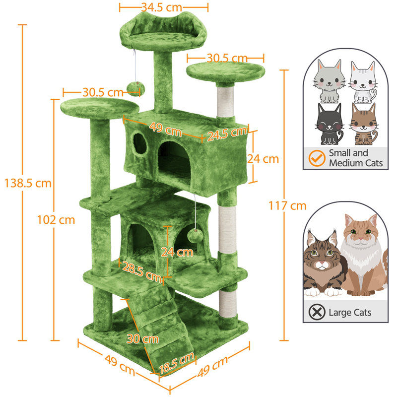 Multilevel  Cat Tree, Green