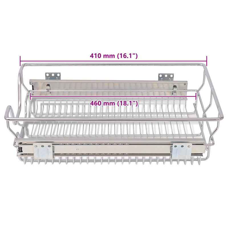 Tanaka Under Shelf Basket, 130mm H x 400mm W x 460mm D