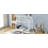 Twin Size Wooden House Bed, White-540313535