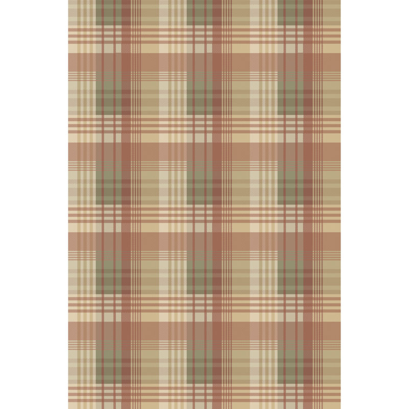 32.82' L x 20.47" W Wallpaper Roll, Lovat/Red
