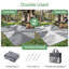 Tapis d'extérieur imperméable, tapis recyclé gris / blanc P.E.T-1330589933-1330589923