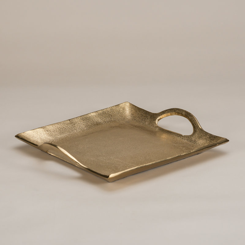Downley Metal Tray, Gold