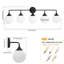 Luminaire de salle de bain à intensité variable avec abat-jour en verre opale lait 5,9 po Romale-401611887-393373181