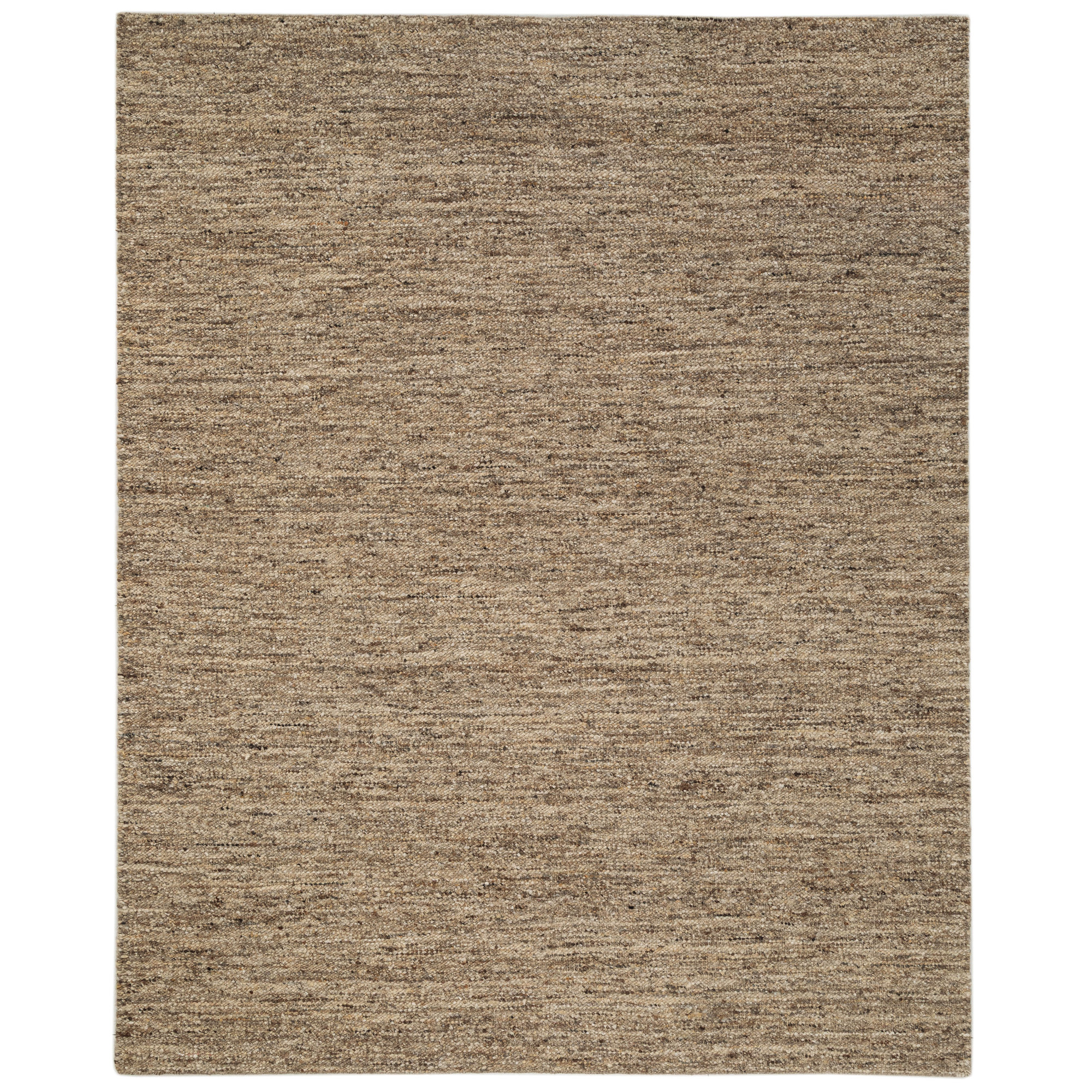 Dezi Flatweave Wool Neutral Area Rug, Rectangle 8'9" x 11'9", Beige