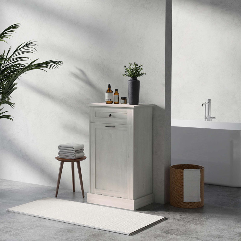 Armoire de recyclage autoportante pour cuisine, Gris clair