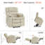 88.9cm Wide Lift Assist Standard Recliner with Massager-882124767