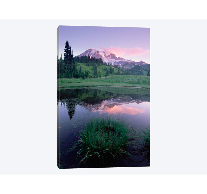 " Mt Rainier Reflected In Lake, Mt Rainier National Park, Washington II " by Tim Fitzharris, 26" H x 18" W x 1.5" D