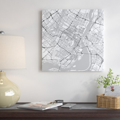« montréal route », impression sur toile tendue