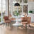 Brown Modern Mid-Century Upholstered Accent Chair With Channel-Tufted Back, Set Of 2-179168432