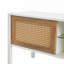 Meuble télé avec bande lumineuse, portes coulissantes doubles et tablette réglable-657088488