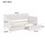 Lit de jour simple en bois de pin avec deux tiroirs de rangement, assemblage facile-929319380