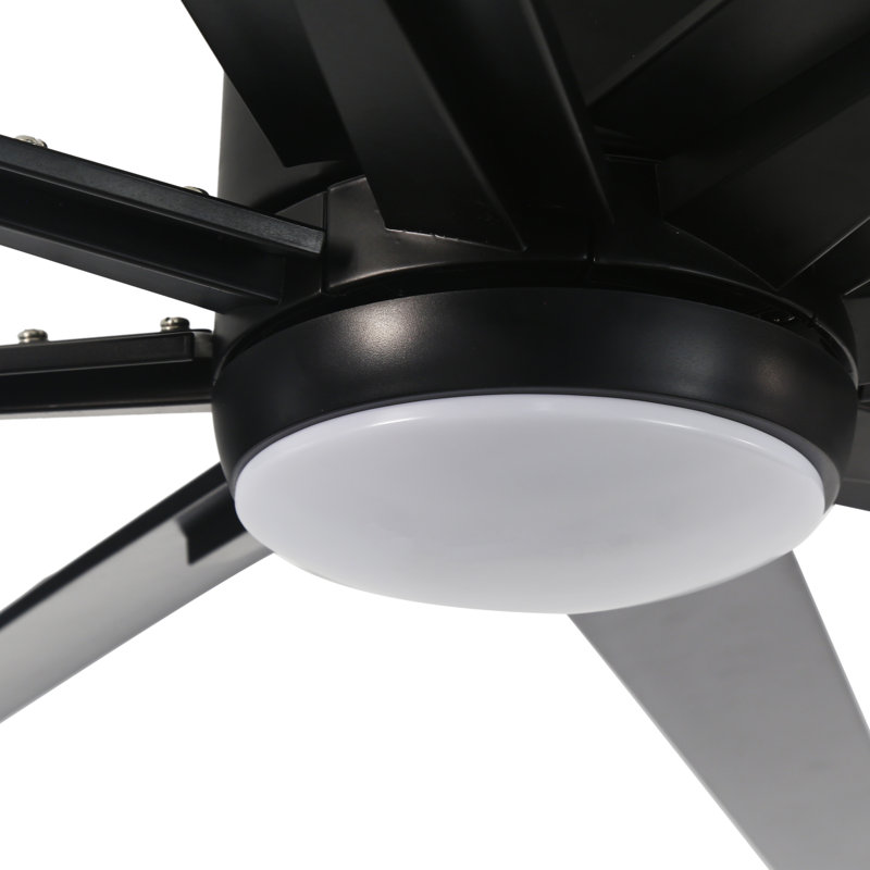 Ventilateur de plafond à moteur à DEL 8 pales de 72 pouces avec télécommande et ensemble d'éclairage intégré Kilsey