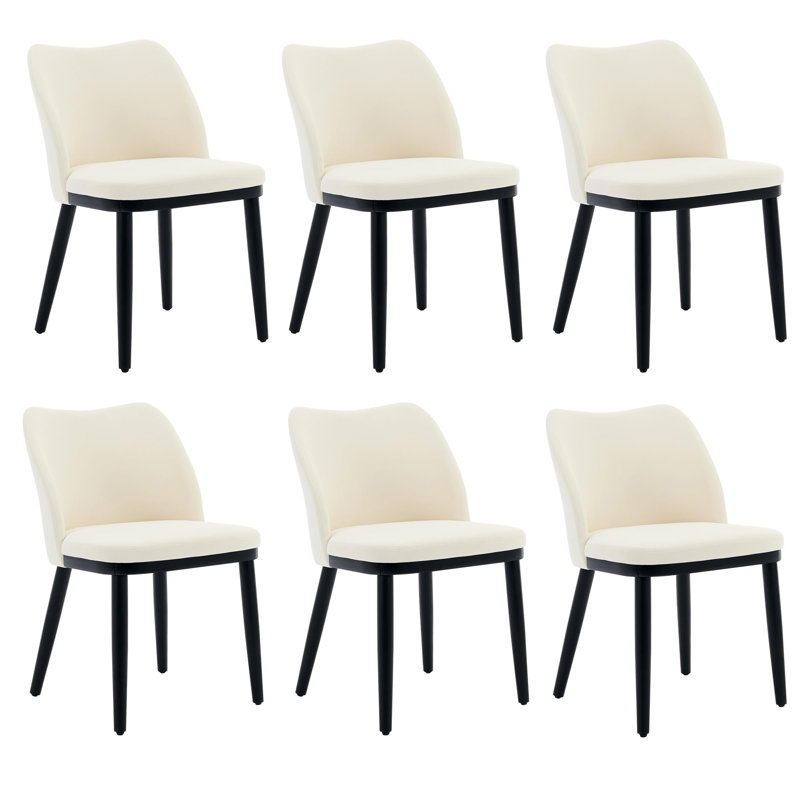 Side Chair, 6, Velvet Beige