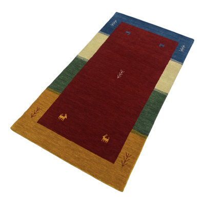 Hand Woven Red Indoor Rug